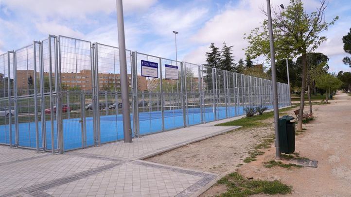 Pistas deportivas en el parque de Los Llanos, en Hortaleza