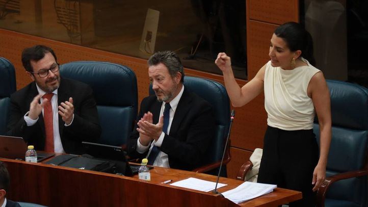 Rocío Monasterio durante el Pleno de la Asamblea de Madrid