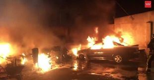 Incendio sin heridos en una nave industrial de San Fernando de Henares