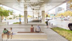 Imagen de cómo quedará la zona bajo el puente de Nuevos Ministerios en la capital