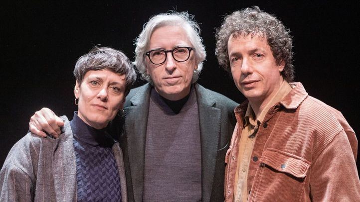David Trueba con los actores Vito Sanz y Anna Alarcón