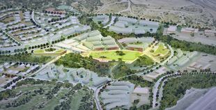 Recreación del proyecto de de urbanización de la Solana de Valdebebas