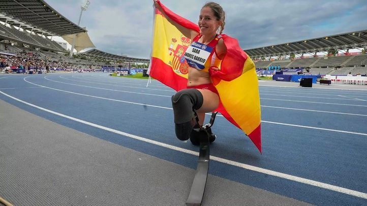 La atleta paralímpica Sara Andrés en una de las competiciones.