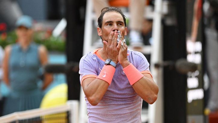 Rafa Nadal en el Mutua Madrid Open, a 29 de abril de 2024, en Madrid