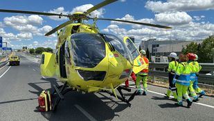 Accidente de un motorista en la A-2