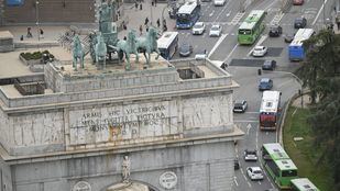 Vistas del Arco de la Victoria desde el Faro de Moncloa