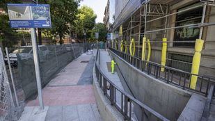 Obras en el pasaje entre Lagasca y el parque del Retiro