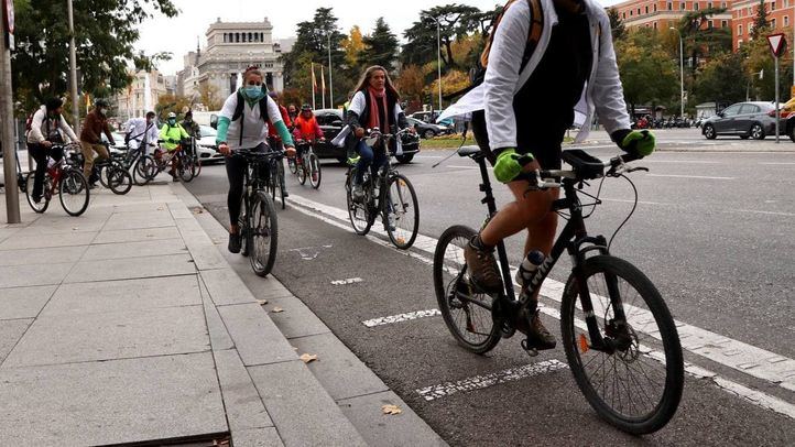 Ciclistas durante una marcha