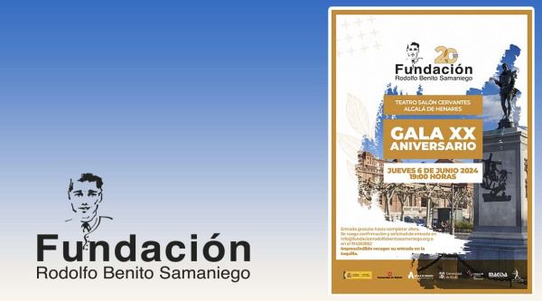 Cartel 'XX Aniversario Fundación Rodolfo Benito Samaniego'