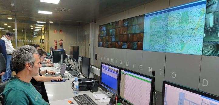 Centro de control de AZCA, desde donde se controlan los túneles urbanos, las galerías de servicios y el alumbrado publico