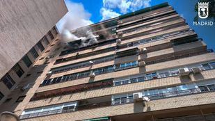 Incendio en un piso de Latina