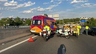 Fallece un motorista en la M-11