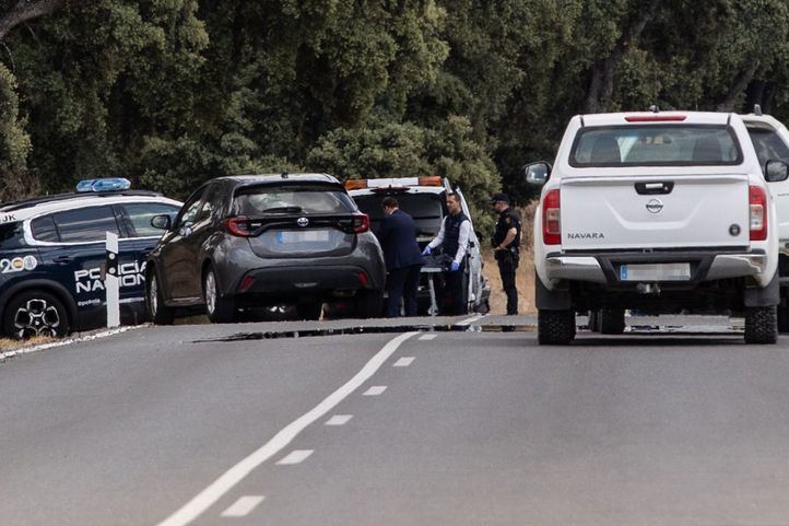 Agentes de la Policía Nacional en el lugar de los hechos