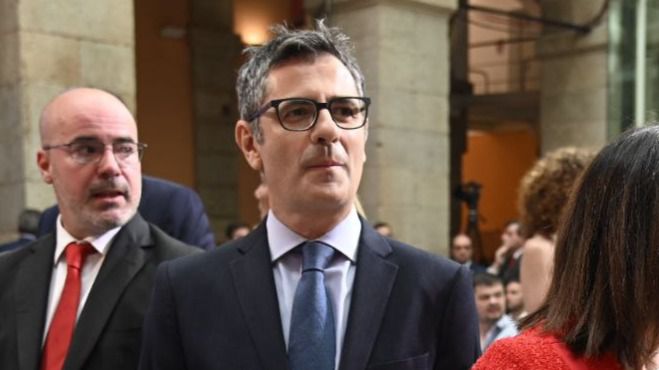 El ministro Félix Bolaños durante los actos del Dos de Mayo