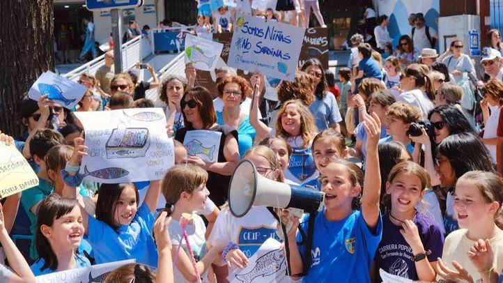 Concentración en el Colegio Ramiro de Maeztu