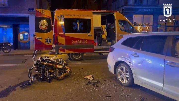 Dos heridos en una colisión entre una moto y un vtc