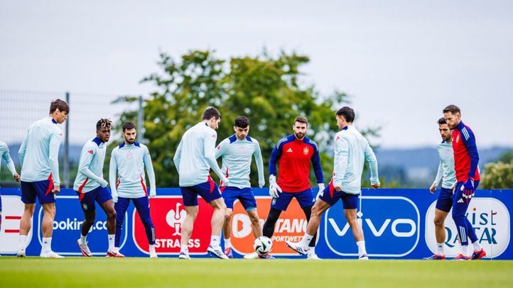 Entrenamiento de la selección de fútbol