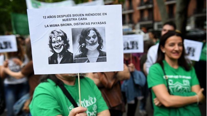Manifestación del profesorado por la defensa de la educación pública, en una foto de archivo