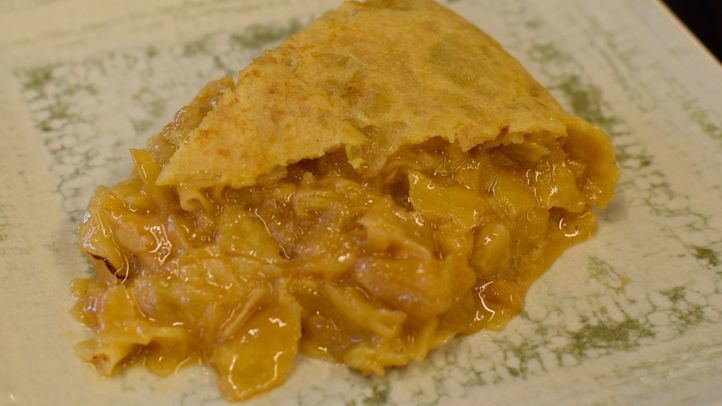 Pincho de tortilla poco hecho