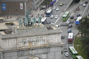 Vistas del Arco de la Victoria desde el Faro de Moncloa