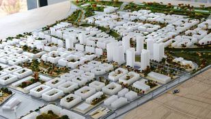 Maqueta con las proyecciones de construcción para Los Ahijones