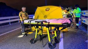 Accidente de moto en la M-50
