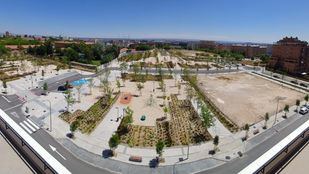 Trabajos de urbanización de las Cocheras de Buenavista, en Carabanchel