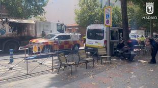 Accidente de moto en Bravo Murillo