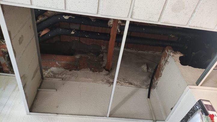 Desprendimiento de techos en los juzgados de Plaza de Castilla
