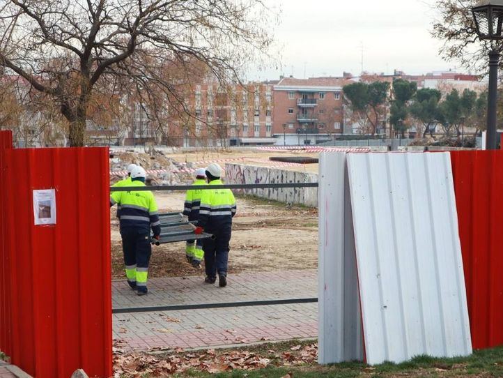 Talas en el Parque de Comillas para la ampliación de la Línea 11 de Metro de Madrid