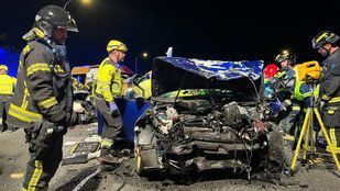 Accidente en la M-40 a la altura de Carabanchel