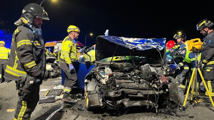 Accidente en la M-40 a la altura de Carabanchel