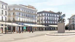Recreación de los toldos en la Puerta del Sol