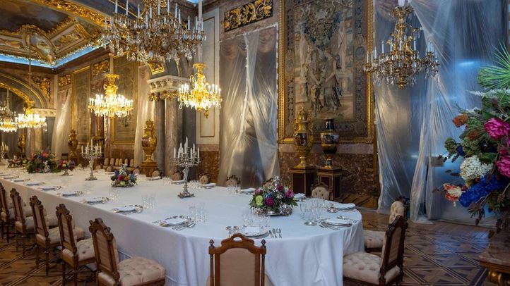 En el Comedor de Gala ya se han iniciado los trabajos (Foto: Patrimonio Nacional)