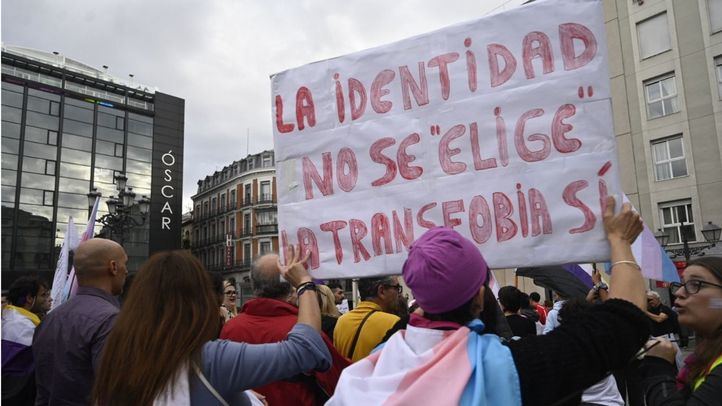 Manifestación en favor de la Ley Trans