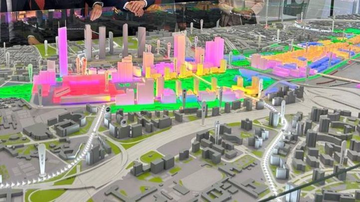 Maqueta de lo que será Madrid Nuevo Norte