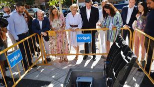 Paloma García Romero, Borja Carabante y Yolanda Estrada asisten a la presentación del proyecto piloto del Ayuntamiento en colaboración con Madrid Nuevo Norte para evaluar las mejores técnicas de drenaje sostenible y eliminación de contaminantes del agua de lluvia