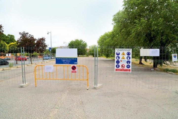 Obras del aparcamiento subterráneo del Bulevar Salvador Allende de Alcobendas