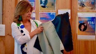 Engracia Hidalgo durante la visita al Centro de Innovación en Economía Circular de Madrid (CIEC)
