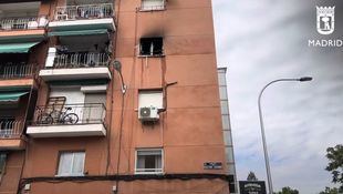 Incendio en una vivienda de Puente de Vallecas.