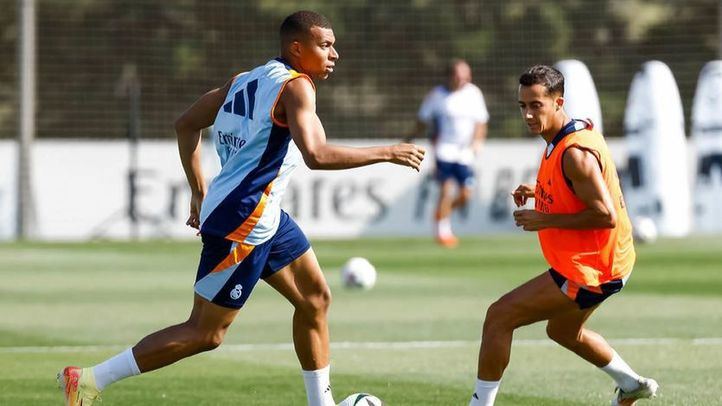 Mbappé, en un entrenamiento