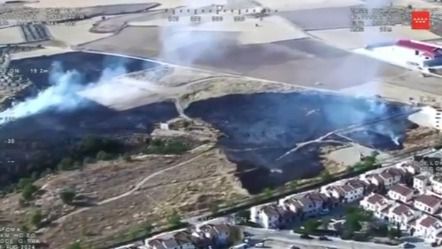 Incendio de pastos en Colmenar de Oreja
