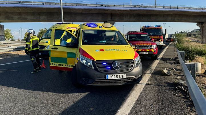 Imagen de archivo de un accidente en la M-50 a la altura de Majadahonda