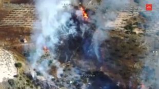 Controlado un incendio de matorral y monte bajo en Colmenar de Oreja