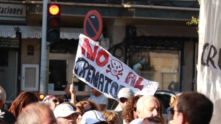 Manifestación contra el crematorio de la M-40