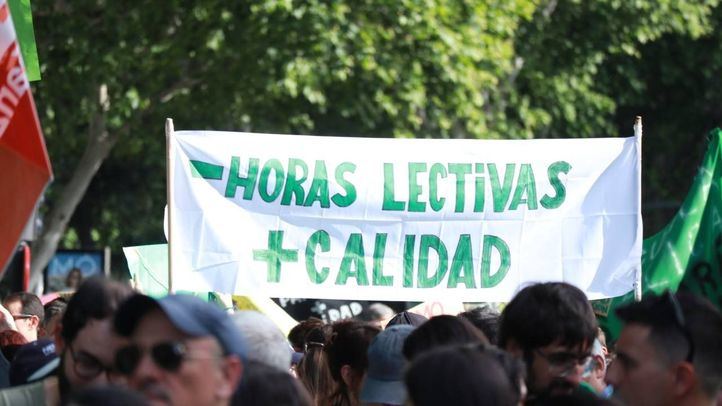 Manifestación de docentes en una anterior jornada de huelga educativa