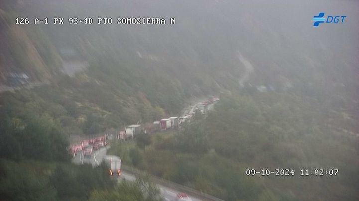 Atascos en Somosierra por un accidente