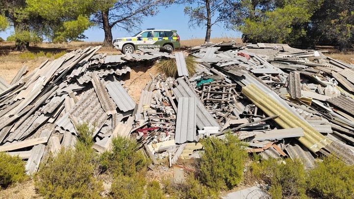 El mayor vertido ilegal de fibrocemento con amianto de la última década en Madrid