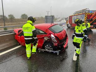 Heridas dos personas en un accidente de tráfico en la M-607