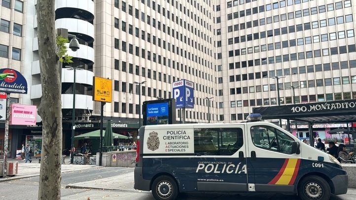 La Policía en la plaza de los Cubos